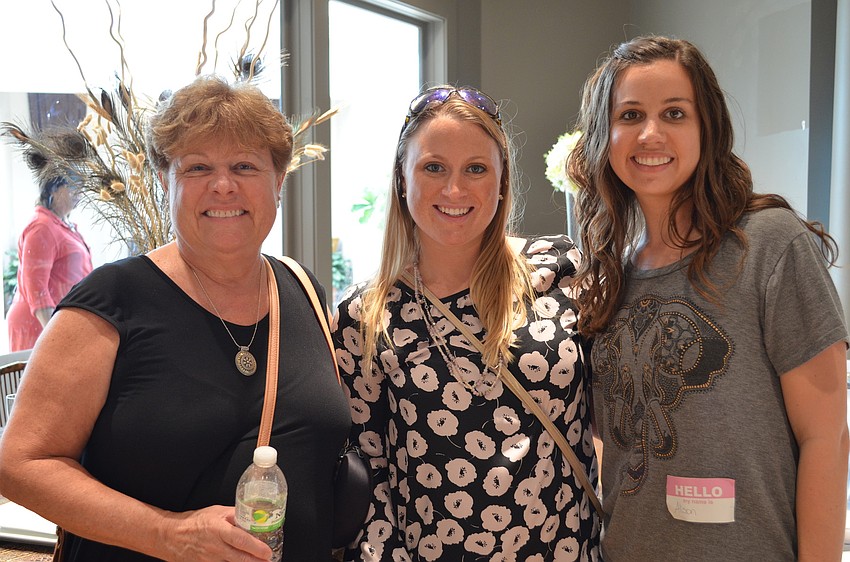 Marie Ebert attends the bridal show with Kristen Wolfgang and Alison Ebert.