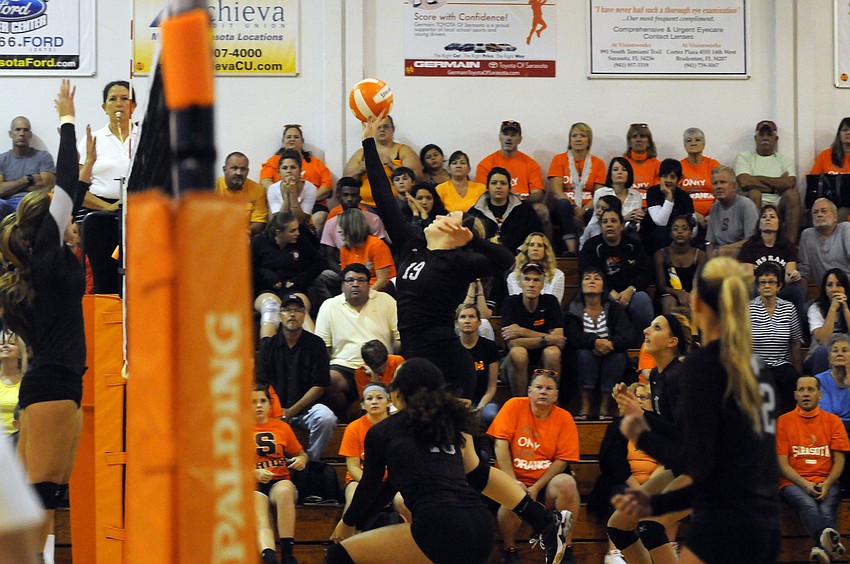 Riverview junior Sarah Neill finished with 10 kills.