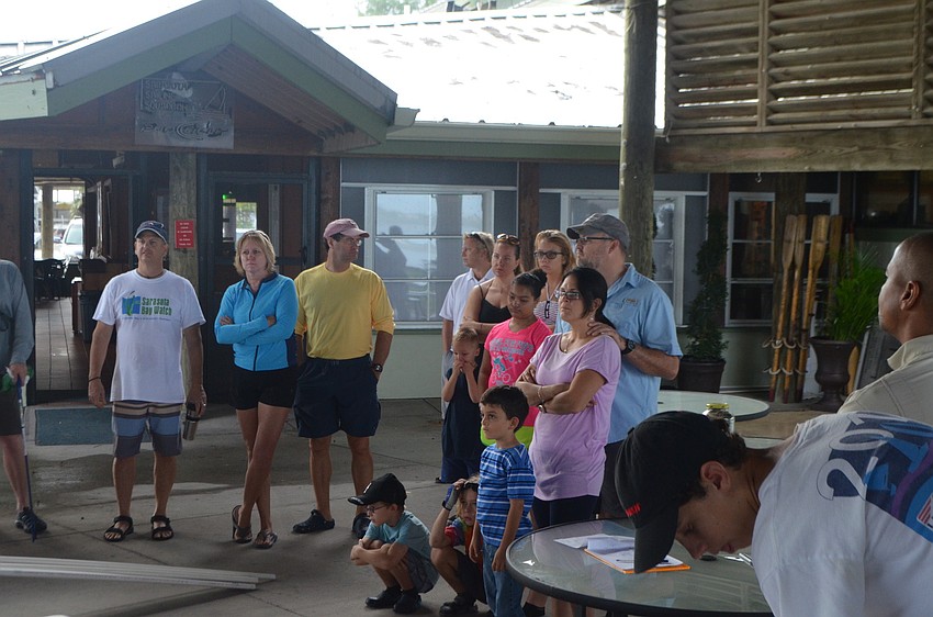 There were 34 volunteers in total who cleaned up monofilament throughout the Sarasota Bay, both on foot and on boat.