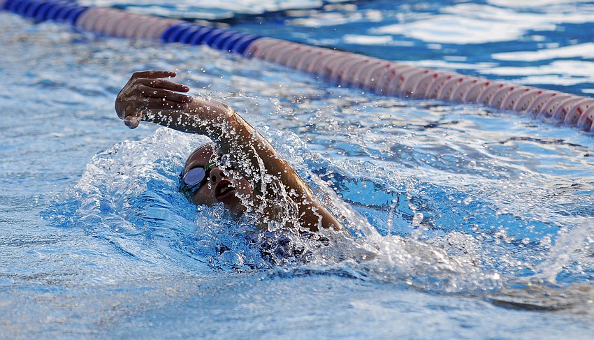 Sarasota freshman Morgan Davie swam the 200-yard freestyle.