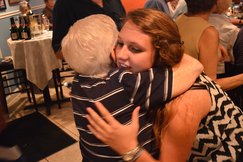 Mac Flanagan and customer Bea Einstein