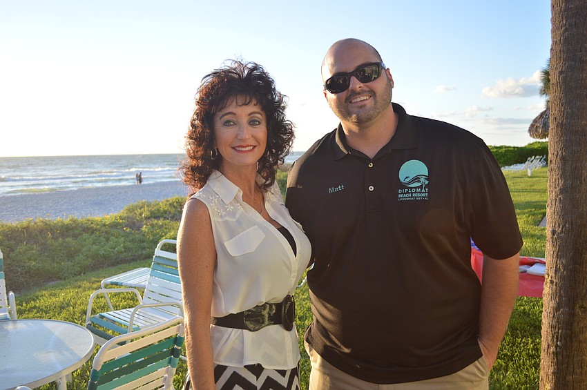 Victoria Jacobson, of the Longboat Key Chamber of Commerce, and Matt Angelo, resort supervisor at the Diplomat