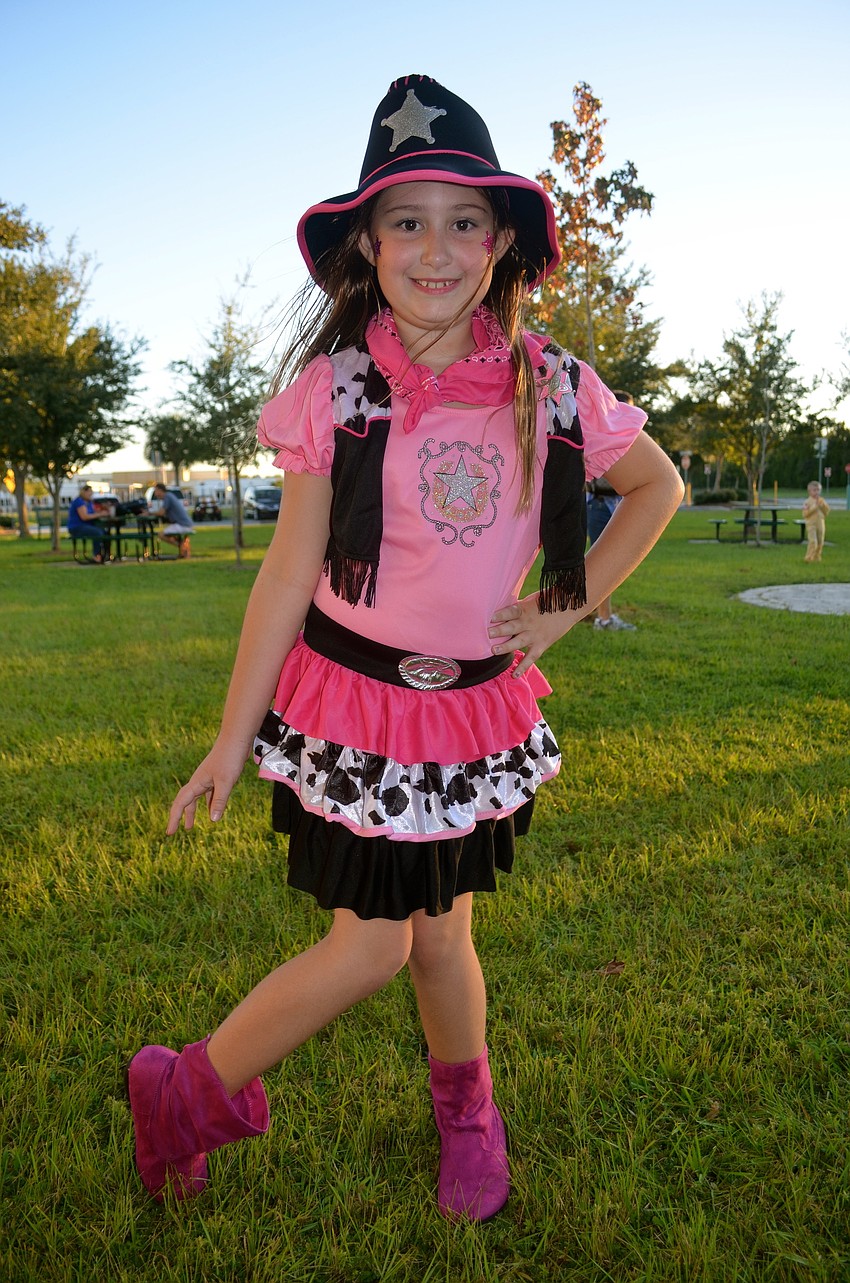 Eight-year-old Layla Sisson shows her inner cowgirl.