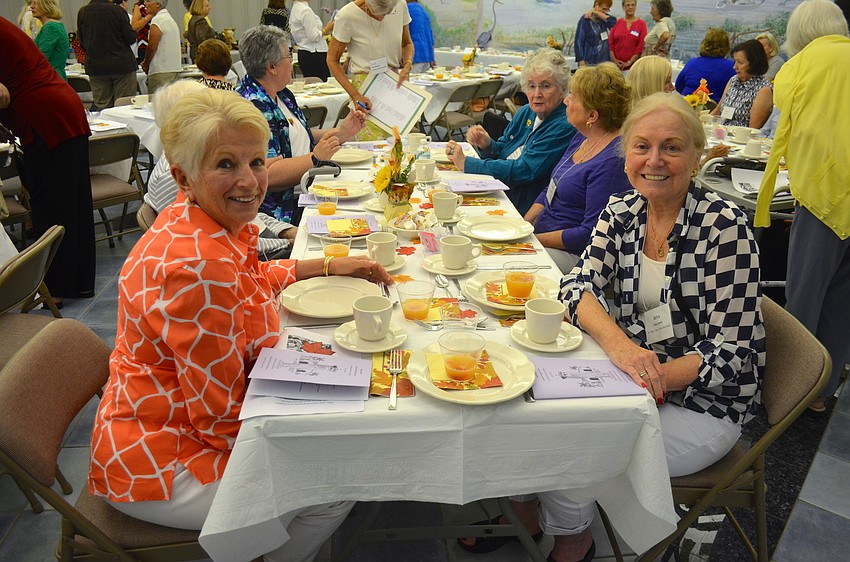 Kathleen Neudorfer and Rita Lynch are ready for lunch.