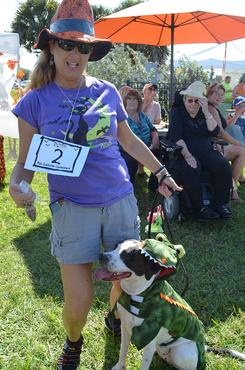 Helen Korf poses with her German short-haired pointer named Hope.