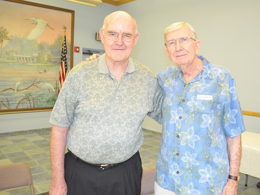 Father Gerry Finegan and Jim Loftis