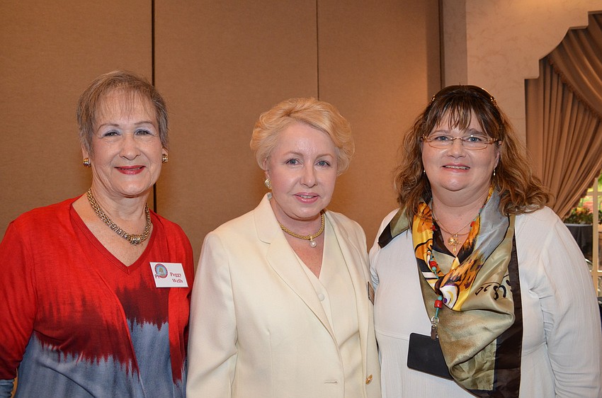 Officers for the Republican Womenâ€™s Club of Sarasota: Peggy Wells, Carol Sawyer and Rebecca Roberts.