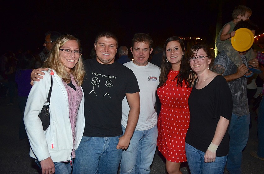 Luane Ribardo, Jacob Wert, Stephen Featherman, Adrianna Smith and Danielle Phiner enjoy time with friends.