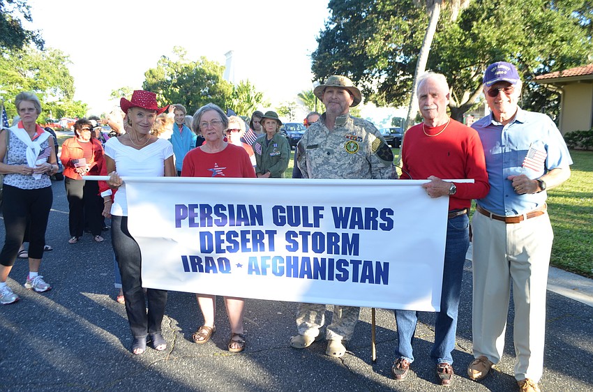 Sunny McGrath, Barbara Anne Manning, Craig Dropkin, Richard McGrath and Vietnam veteran Bob Hamel