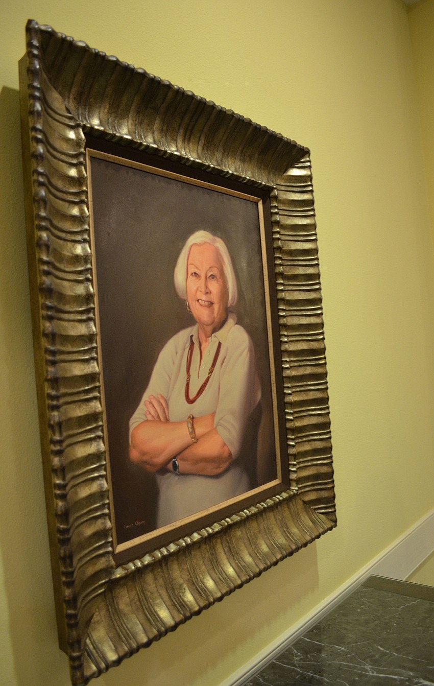 The portrait will greet guests and residents of The Glenridge near the entrance to the library.