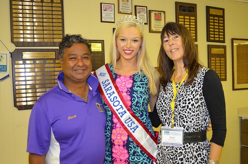 Daniel Jittu with Miss Sarasota Kailey Bcuhanan and Sandi Spahn.