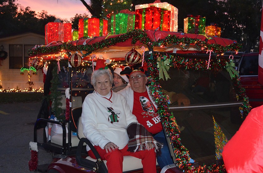 Bernie Warren and Norman Dion wait for the parade to start.
