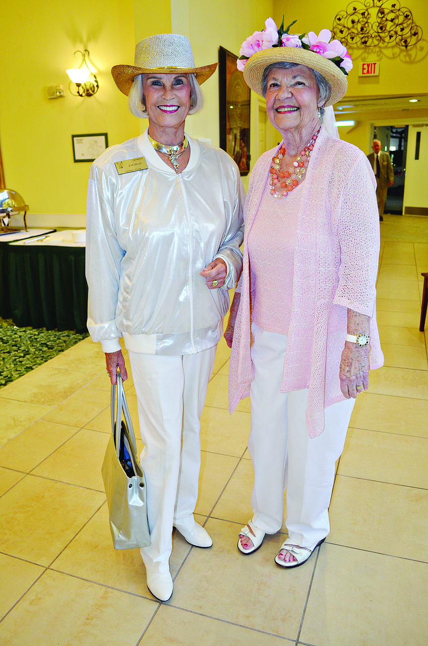 Jean Vallee and Jeanette Jennings bet on fashion at The Glenridge on Palmer Ranchâ€™s Kentucky Derby party.
