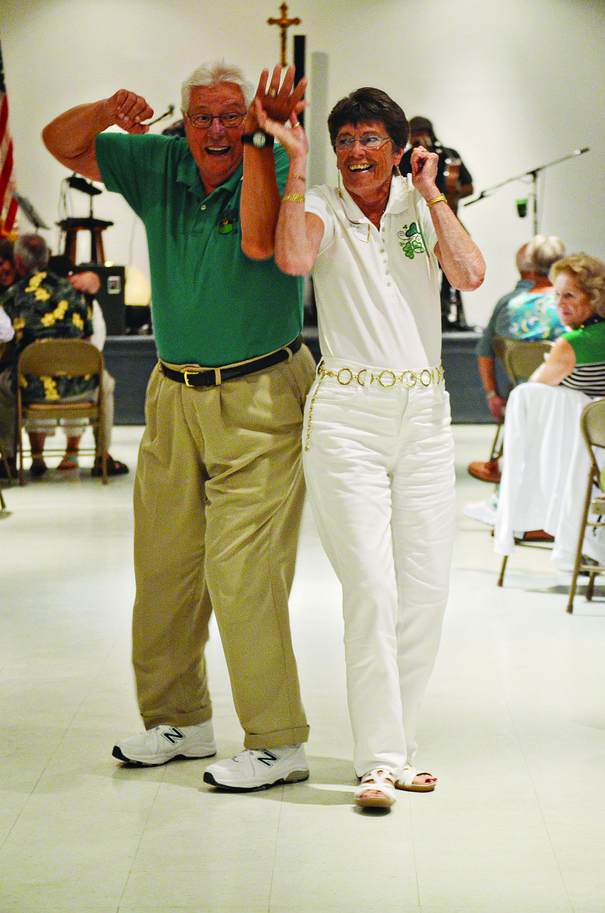 Ron Mack and Virginia Ryan dance together at St. Michael the Archangel Catholic Church's Ceili on the Key.