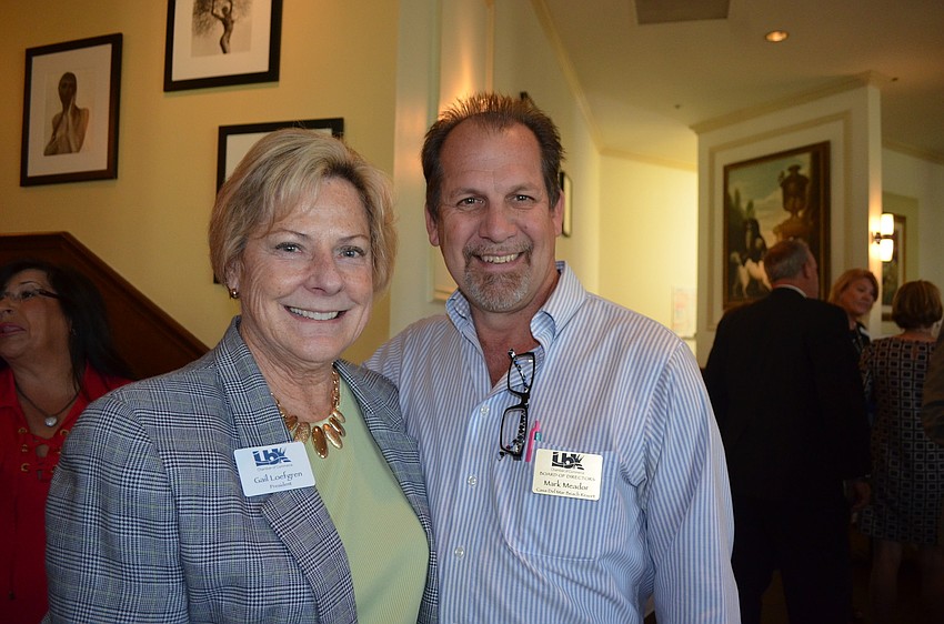 Chamber President Gail Loefgren and Mark Meador, of Casa Del Mar