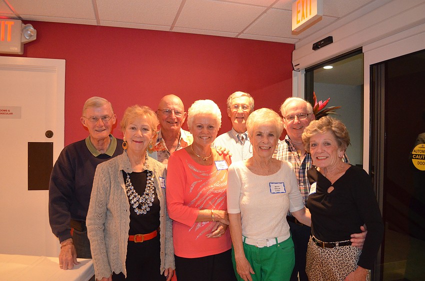 John and Pat Brouder, Ron and Carol Stephani, President Jack and Betty Keelin and John and Pat Bailey