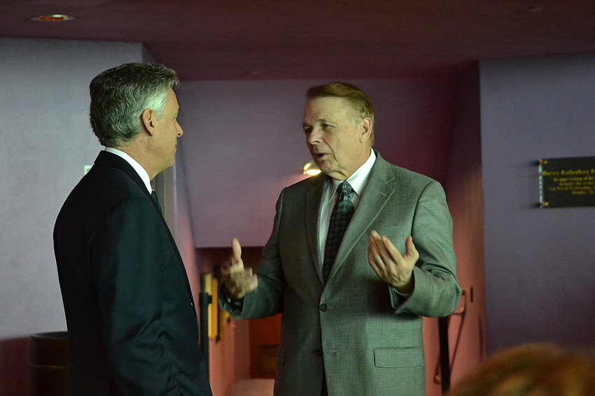 Jon Huntsman and Ringling College President, Larry Thompson.