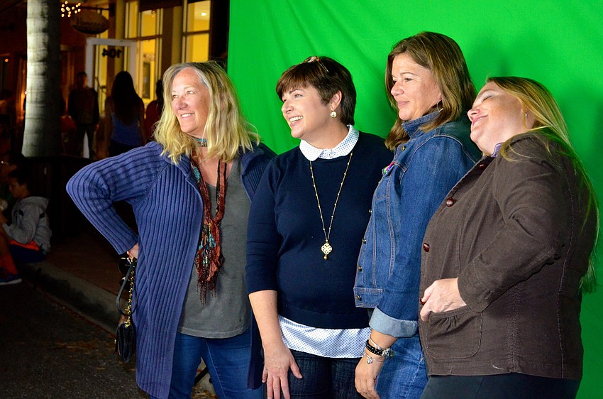 Gal pals Carol Bishop, Chantal Wolff, Kara Wright and Wendy Martucci dance for their music video debut.