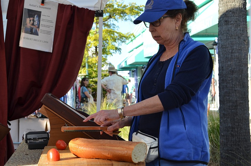 Fern Vaughan test a knife from Robert Linnâ€™s line of Appalachian Bow Saws.