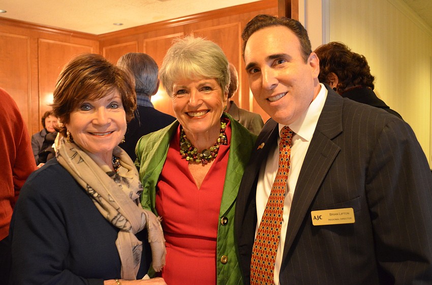 Irene Ross, Edi Chaifetz and , AJC West Coast Florida Regional Director, Brian Lipton.