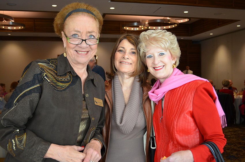 Ayse Somersan, Anna Marie Monson and Sarasota County Democratic Party Chairwoman, Christine Jennings.