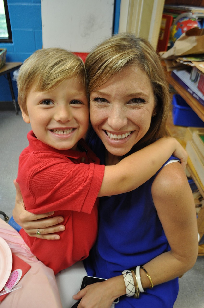 Holden and Kori Clark enjoy the morning together.