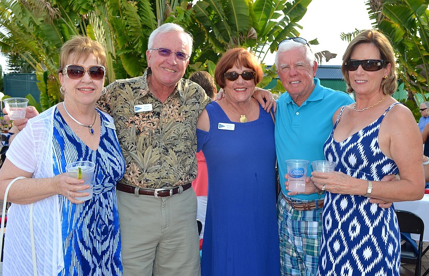 Kathleen Powell and David and Rebecca Taylor with Buck and Medora Fry