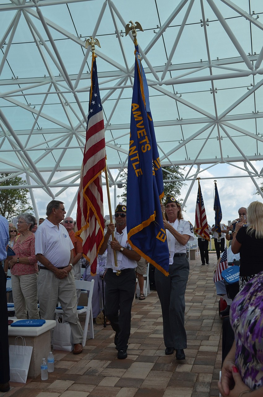 Sarasota veteran organizations presented colors.