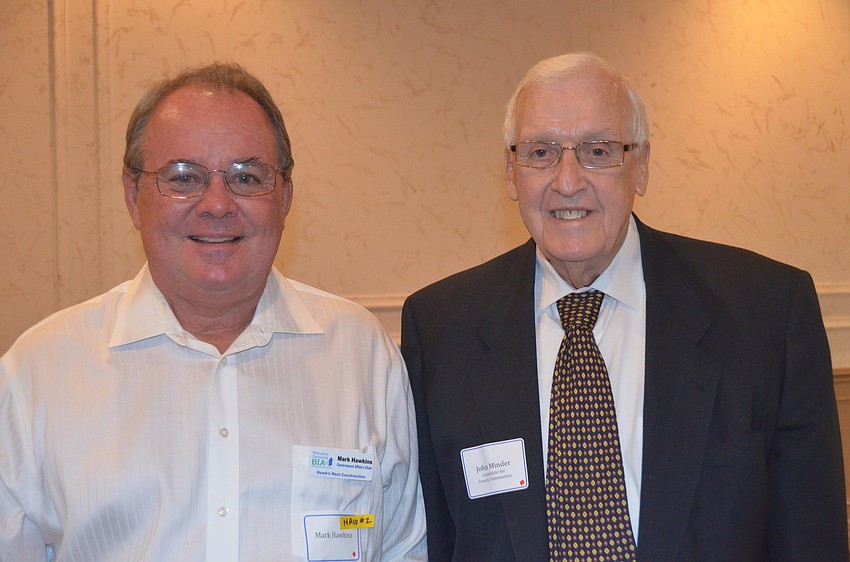 Mark Hawkins with County Commission candidate John Minder