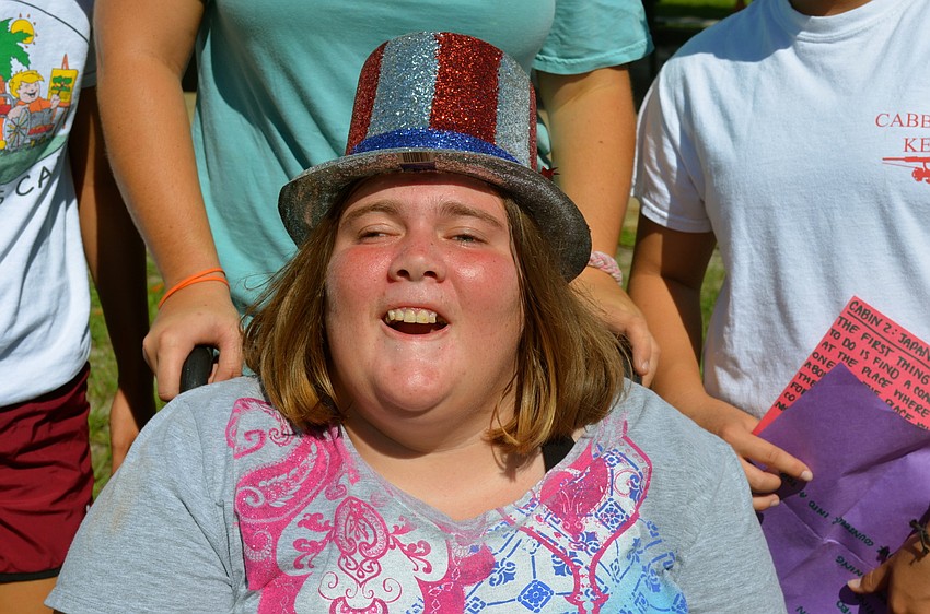 Aubree Collison takes a break from the competition.