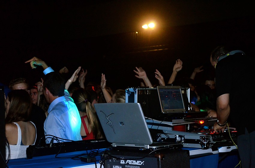 Students dance to hip-hop and pop music throughout the night.