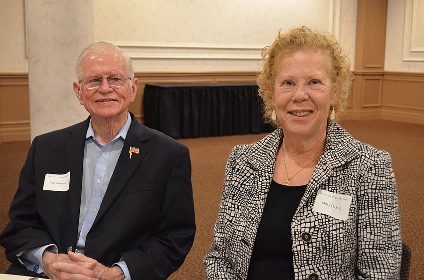 Mary Oakes and Sen. Bob Johnson.