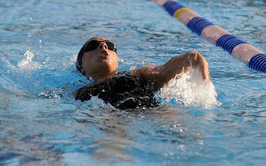 Riverview freshman Miah Lopez swam a pair of individual events, including the 200-yard individual medley and the 100 breaststroke.