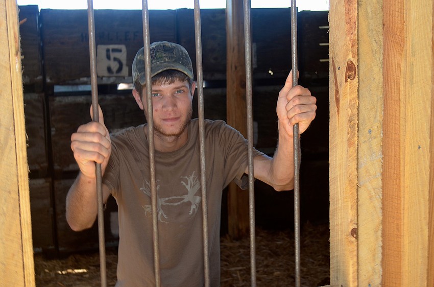 Jordan Vititoe tours the old West jailhouse.