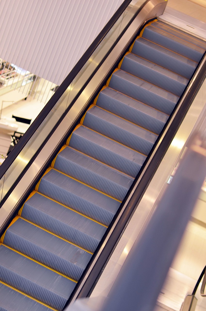 Sarasota has upgraded from a one level Saks, to a two level Saks - escalator required.