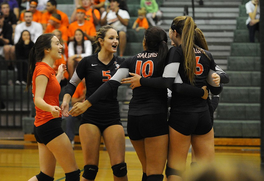 The Sarasota High volleyball team finished the season with a 20-9 record.