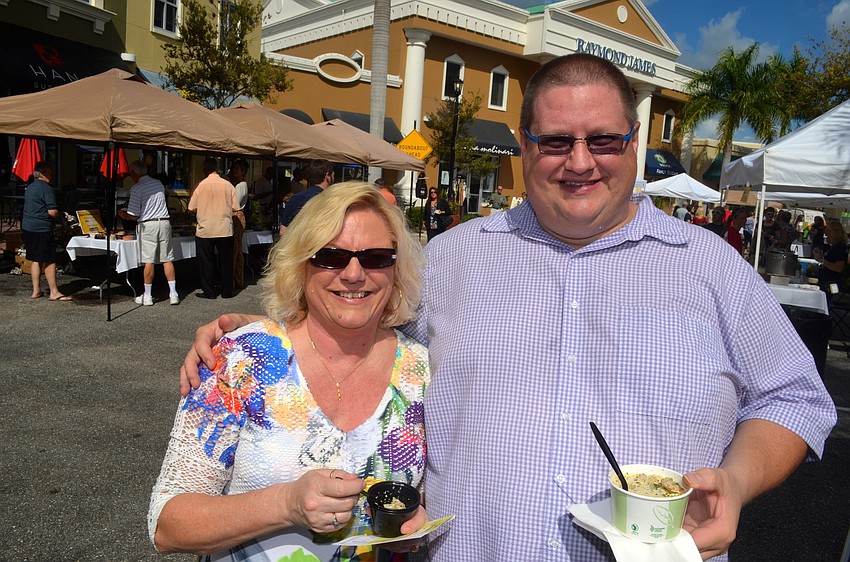 Cheryl Rice and Rich Chmielewski taste test a range of soups.