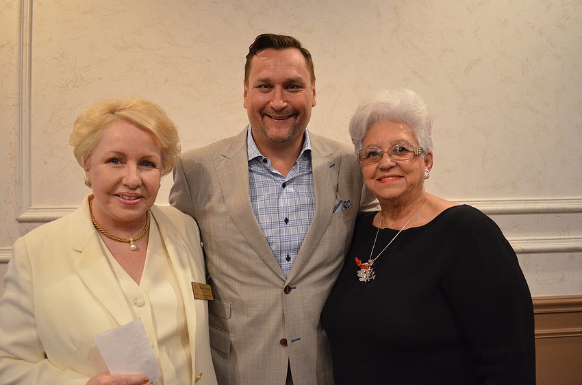 Carol Sawyer, Doug Holder and Cynthia Crowe.