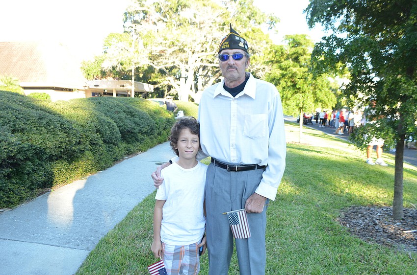 Vietnam veteran Kenny Nieding with his son, Kenny
