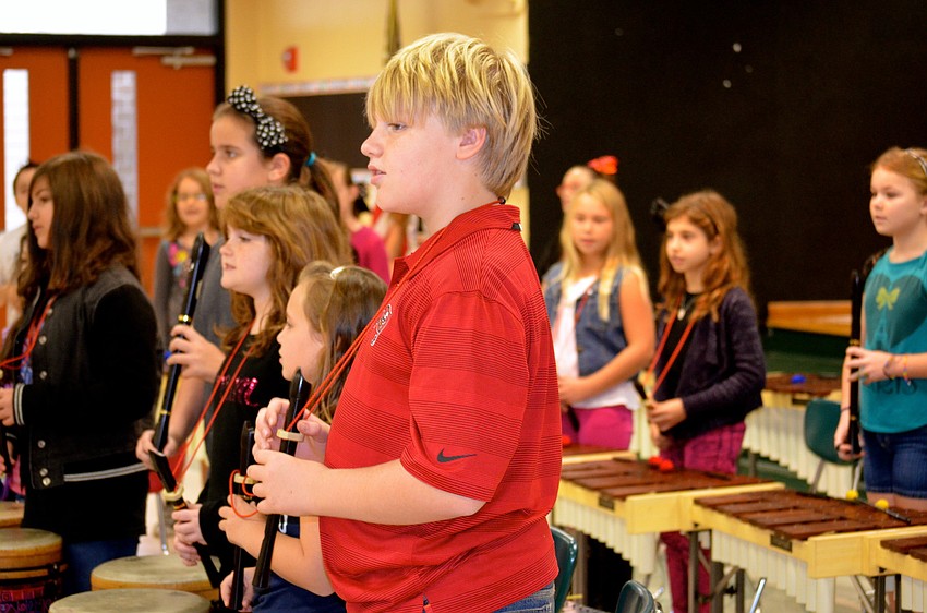 Brock Cunningham sings along.