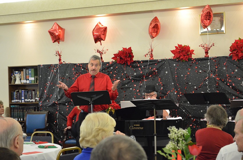 Timothy Oâ€™Connor performs for guests at the All Angels by the Sea Episcopal Church Cabaret.