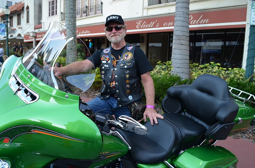 Ken Jenkins shows off his 2015 Harley Davidson.