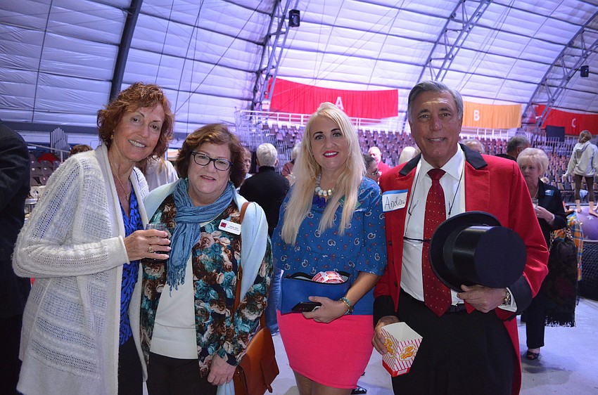 The Rev. Susan Sophie Bierker, Debbie Allen, of Flemingâ€™s Steakhouse, Penelope Mabry, of Servpro of Bradenton, and Andrew Vac, of RE/MAX