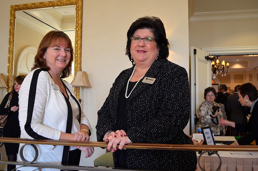 Debbie Fallucca and Joni Rametta chat before entering the event.