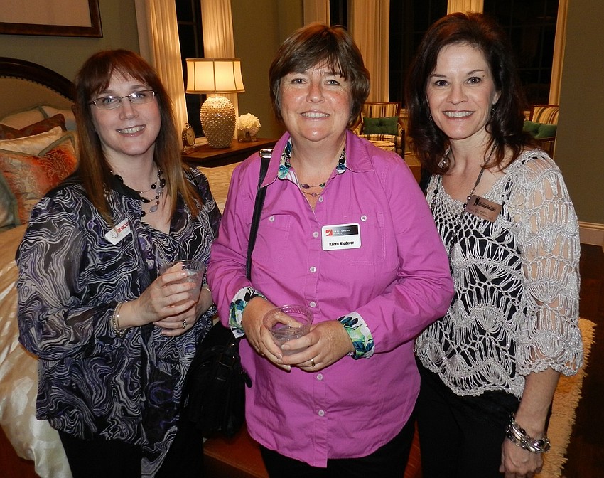 Fern Grace, Karen Niederer and Val Wheat show off their evening wear.