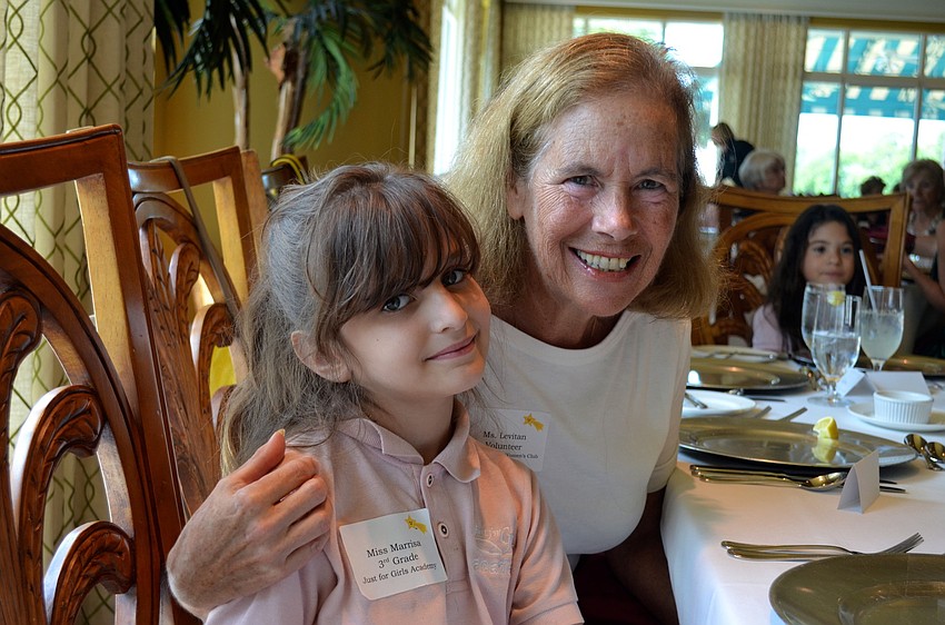 Marrisa Johnston and Sandy Levitan enjoy a girls' afternoon.