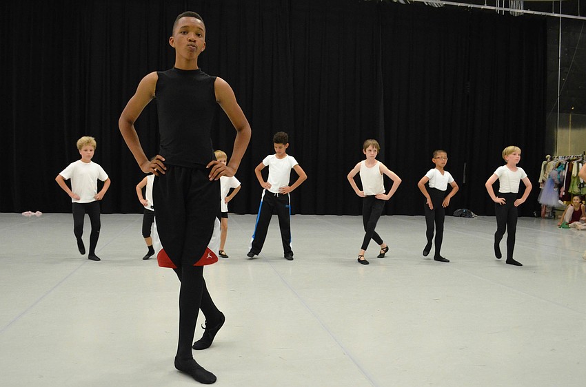 Shemar McCloud dances in front of the lost boys