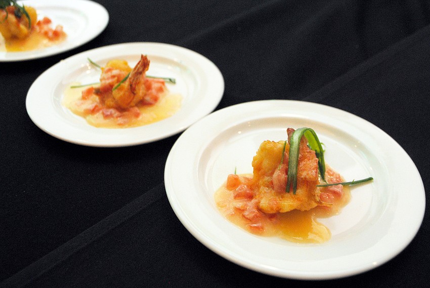 The Chart Houseâ€™s parmesan crusted shrimp fresca