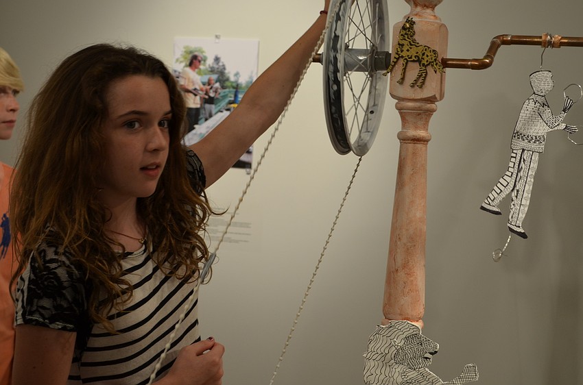 Monet Ramsey spins NewGate School's interactive exhibit