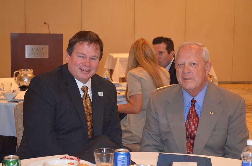 Sarasota YMCA CEO Kurt Stringfellow with former Sarasota YMCA CEO Carl Weinrich